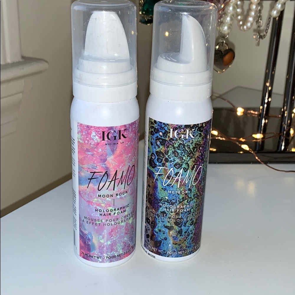 Holographic hair foam ( slightly used )